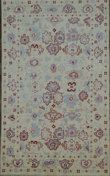 Geometric Authentic Oushak Turkish Oriental Area Rug 5x8