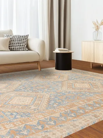 Geometric Khotan Oriental Area Rug 8x10