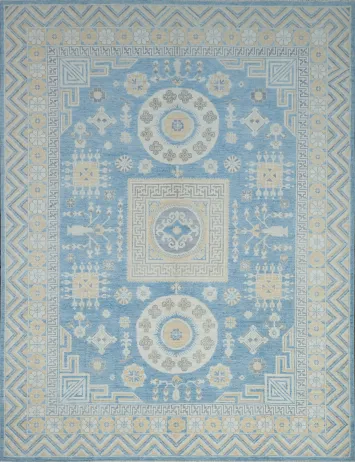 100% Vegetable Dye Khotan Oriental Area Rug 9x12