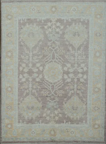 100% Vegetable Dye Authentic Oushak Oriental Area Rug 5x7