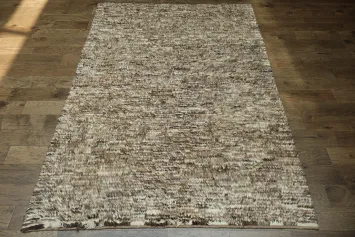 Earthy Tones Berber Moroccan Rug for Modern Home Decor Style 6x9