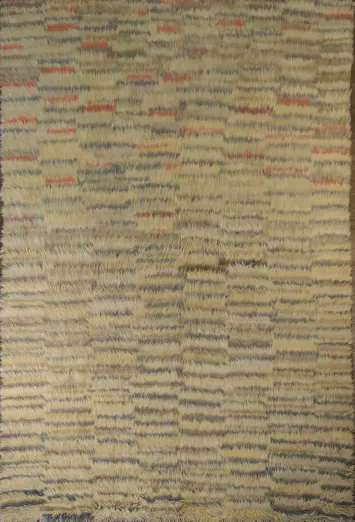 New All-Over Moroccan Oriental Wool Area Rug 6x9