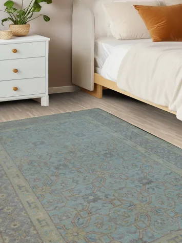 100% Vegetable Dye Oushak Oriental Area Rug 4x6