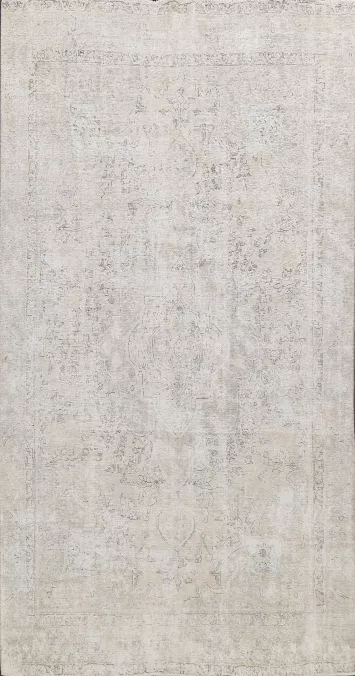 Distressed Natural Tabriz Persian Area Rug 7x11