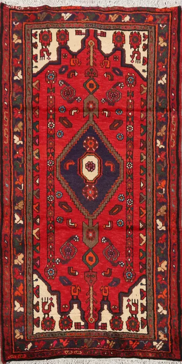 Tribal Hamedan Persian Area Rug 3x5