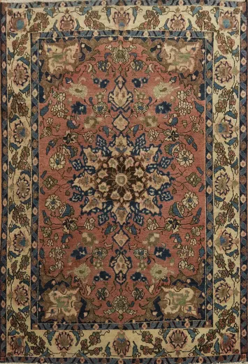 Traditional Antique Bakhtiari Persian Rug with Rich Floral Embellishments 5x7