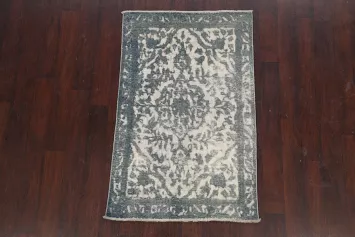 Distressed Floral Tabriz Persian Area Rug 3x5