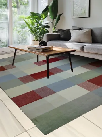 Checkered Gabbeh Kashkoli Oriental Area Rug 8x10