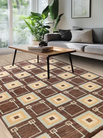 Geometric Gabbeh Kashkoli Oriental Area Rug 7x9