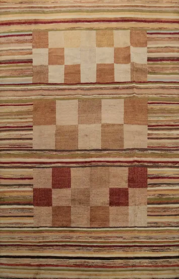 Rustic elegance Rug with an earthy patchwork pattern for cozy interiors 10x14