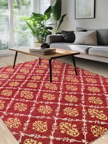 All-Over Gabbeh Kashkoli Oriental Area Rug 7x10