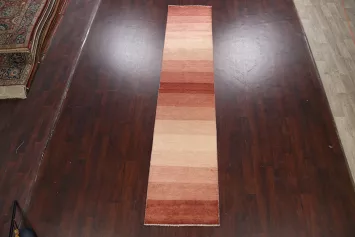 Modern Gabbeh Kashkoli Oriental Runner Rug 3x12