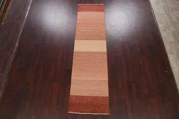 Modern Gabbeh Kashkoli Oriental Runner Rug 3x10