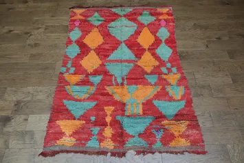 Tribal Geometric Moroccan Oriental Area Rug 5x7