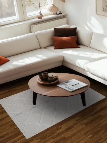 Modern Kilim Trellis Oriental Area Rug 4x6