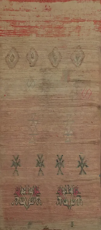 Moroccan Antique Runner Rug 3x9 with Intriguing Geometric Design