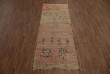 Moroccan Antique Runner Rug 3x9 with Intriguing Geometric Design