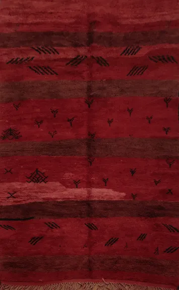 Rich Moroccan Area Rug 6x10 with Traditional and Earthy Tones