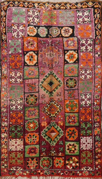 Tribal Moroccan Oriental Area Rug 6x10