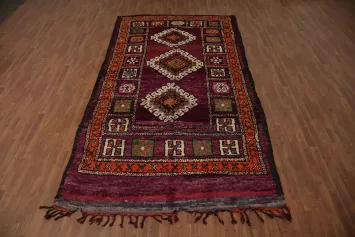 Luxurious Moroccan Area Rug 6x13 with Intricate Geometric Patterns