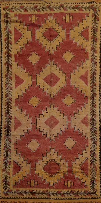 Handcrafted Moroccan Area Rug 5x11 with Intricate Geometric Design