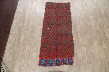 Tribal Moroccan Oriental Runner Rug 4x8