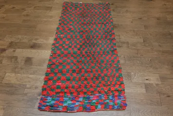 Tribal Moroccan Oriental Runner Rug 4x8