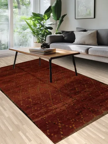 Delightful Rust Moroccan Area Rug 6x10 for Inviting Living Spaces