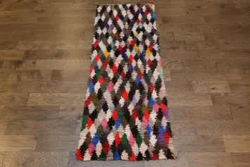 All-Over Tribal Moroccan Oriental Runner Rug 3x8