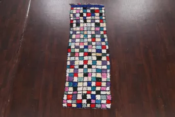 Tribal Moroccan Oriental Runner Rug 3x8