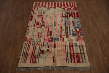 Tribal Moroccan Oriental Area Rug 6x8