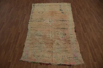 Rustic Chic Antique Moroccan Area Rug 5x10 with Unique Patterns