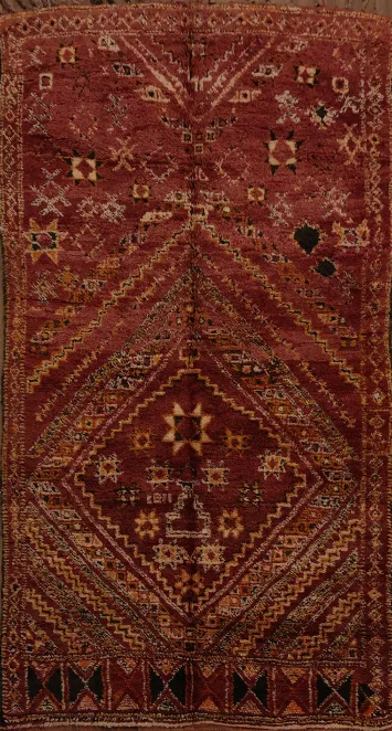 Tribal Moroccan Oriental Area Rug 6x11