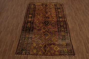 Bohemian Moroccan Area Rug 7x11 with Rich Earthy Tones