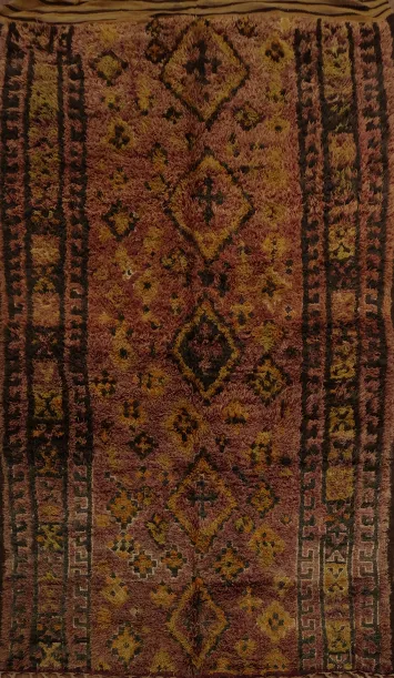 Bohemian Moroccan Area Rug 7x11 with Rich Earthy Tones