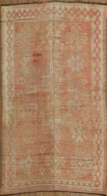 Pre-1900 Antique Tribal Moroccan Oriental Area Rug 5x9