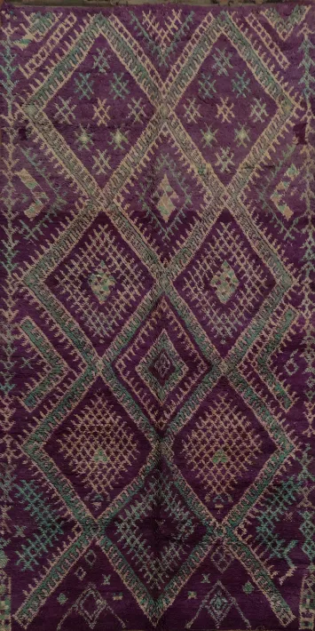 Purple Moroccan Area Rug 6x12 Perfect for Eclectic Home Decor