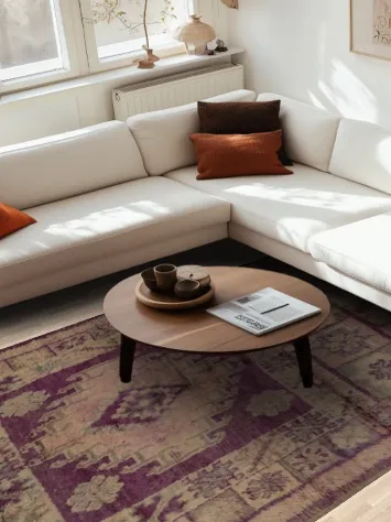 Rustic Moroccan Antique Area Rug 6x12 with Unique Framed Accents