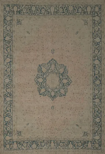 Subtle Charm Kerman Persian Rug with Traditional Pattern and Antique Look 10x13