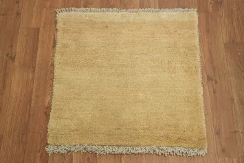 Solid Gabbeh Persian Square Rug 2x2