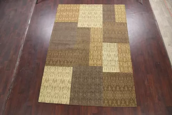 Elegant Patchwork Rug in Earthy Tones for Cozy Living Spaces