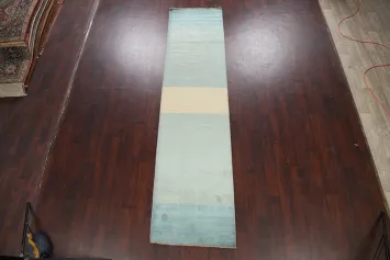 Modern Gabbeh Kashkoli Oriental Runner Rug 3x11