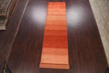 Modern Gabbeh Kashkoli Oriental Runner Rug 3x16