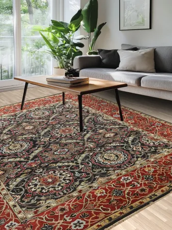 Vegetable Dye Floral Sultanabad Oriental Area Rug 8x9