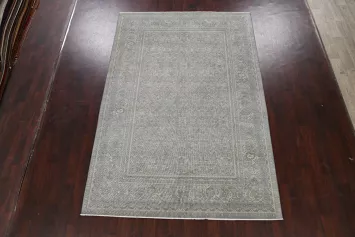 Silver Washed Ziegler Turkish Area Rug 7x10