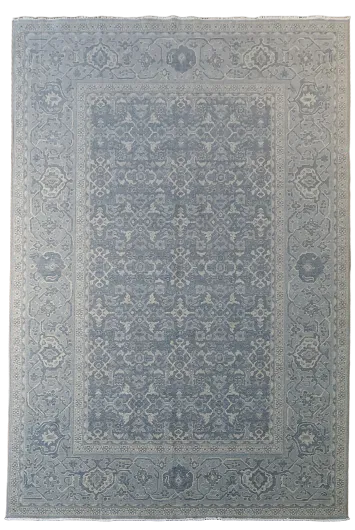 Silver Washed Ziegler Turkish Area Rug 7x10
