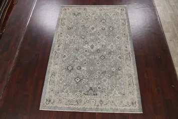 Silver Washed Ziegler Turkish Area Rug 7x10