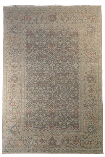 Silver Washed Ziegler Turkish Area Rug 7x10
