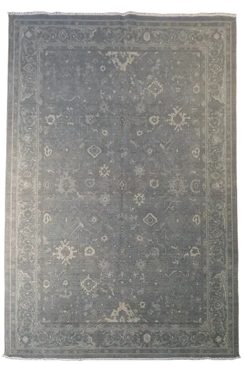Silver Washed Ziegler Turkish Area Rug 7x10