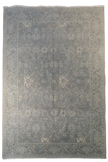 Silver Washed Ziegler Turkish Area Rug 7x10